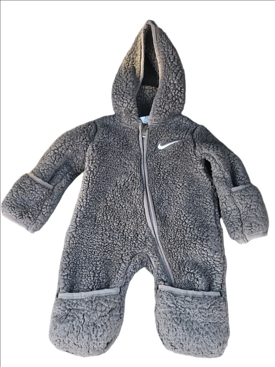 Nike Other - Nike Black Sherpa Hooded One-Piece Newborn
